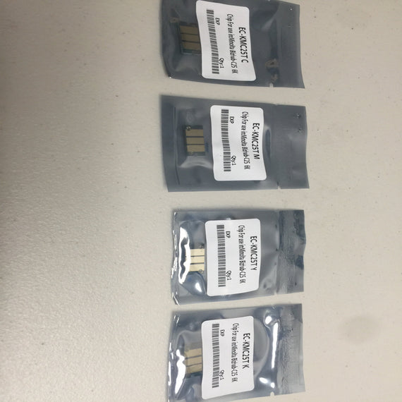 4 x Toner Reset Chip Refill for Konica Minolta Bizhub C25 CMYK - SOP-TECHNOLOGIES, INC.