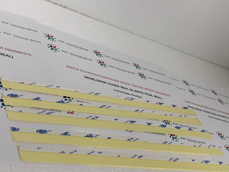 5 pk Developer PLASTIC COVER SEAL/FILM Xerox DC250/700//550/560 04K86350 604K86351 - SOP-TECHNOLOGIES, INC.