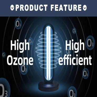 Sterilization Lamp - Portable UV Disinfection Deodorizer Sterilizer, Air Sanitizer Purifier with Remote Control&Lamp Base for Car Household Refrigerator Wardrobe Bedroom