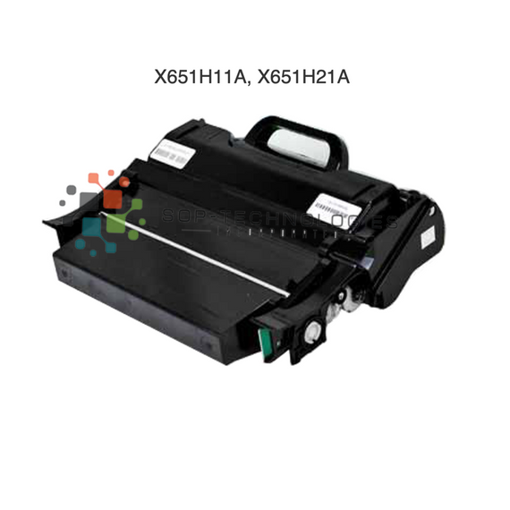 Lexmark X651H11A, X651H21A, Black 25K Page Yield - SOP-TECHNOLOGIES, INC.
