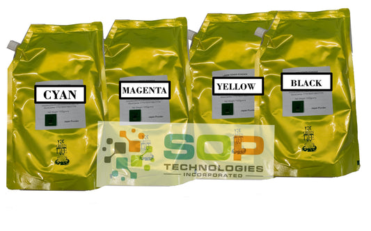 Japan Replacement Toner for Xerox DocuColor 240, 242, 250, 252, 260 TONER POWDER, Refill+Chip CMYK 4 Kilos SOLD Version 6R1219-6R1222 (Japan Toner)