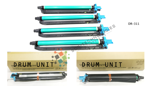 4 Pack DR-311 Drum unit for Bizhub C220, C280, C360 CMYK non-OEM
