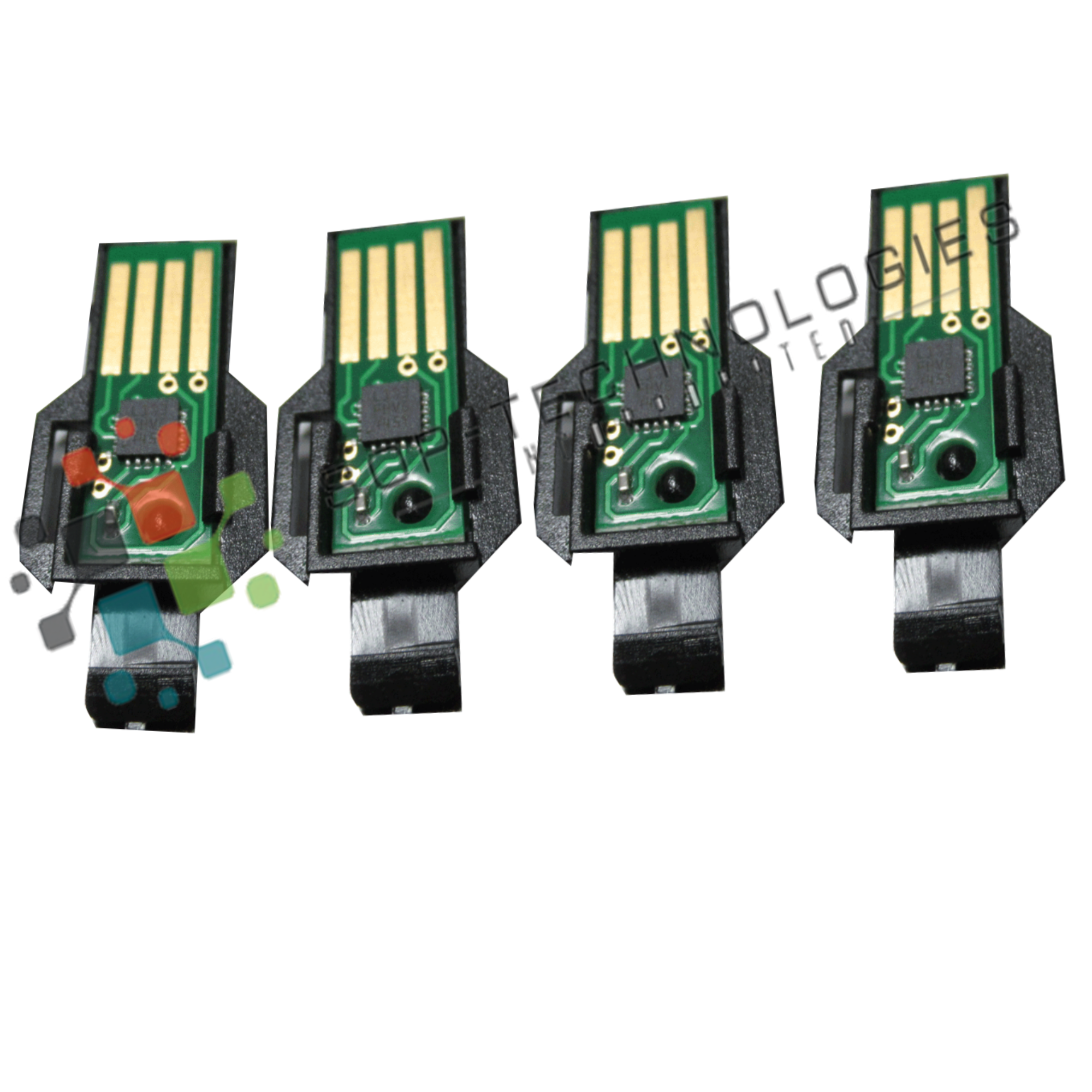 4-Pack Toner Chips (2228-2227) For Xerox Phaser 6600 & WorkCentre 6605 - Full Color Set