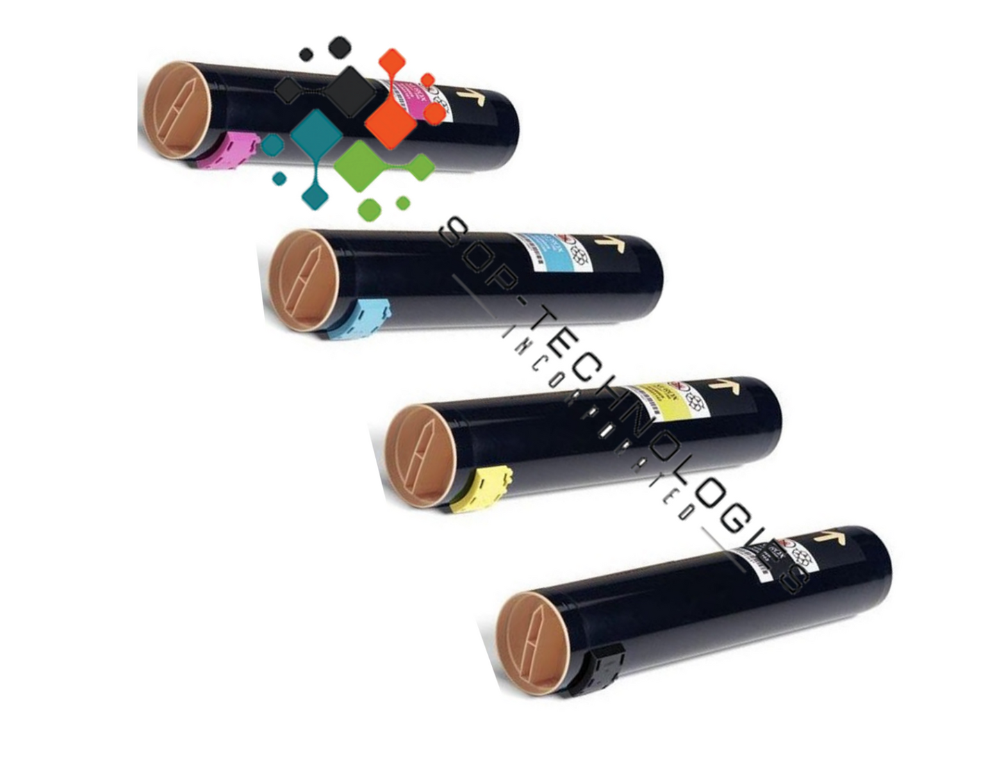 4 PACK Xerox Phaser 7760 Toner Cartridge 25k 106R01160-63  Compatible