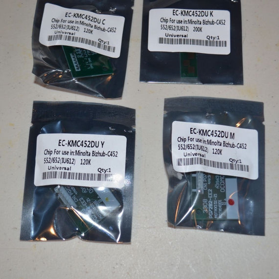 4 Imaging Drum Chip Refill for Konica Minolta Bizhub C452, C552, C652 (IU-612) - SOP-TECHNOLOGIES, INC.