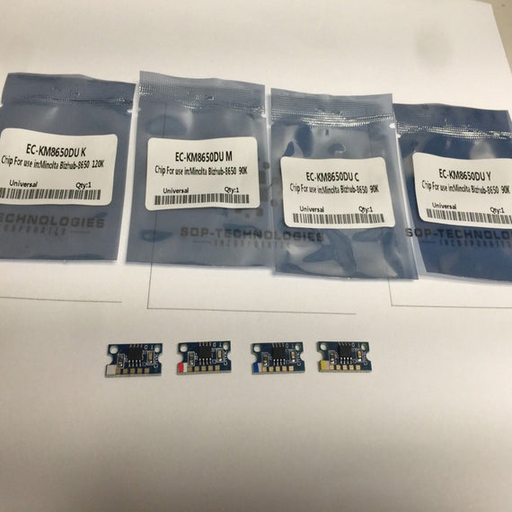 4 x Imaging Drum Chip for Konica Minolta Magicolor 8650, 8650dn, 8650hdn - SOP-TECHNOLOGIES, INC.