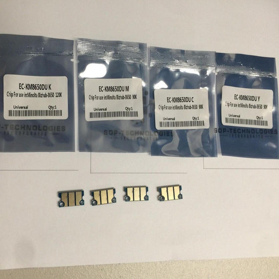 4 x Imaging Drum Chip for Konica Minolta Magicolor 8650, 8650dn, 8650hdn - SOP-TECHNOLOGIES, INC.