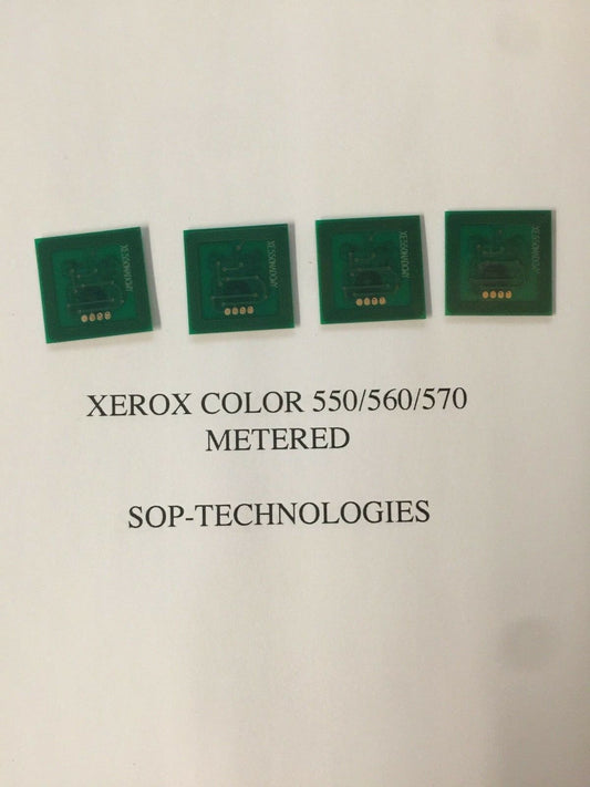 4x Toner Reset Chip for Xerox Color 550 ,560 ,570 (006R01521-006R01524) METERED