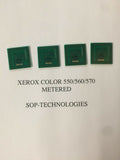 4x Replacement Toner Reset Chip for Xerox Color 550 ,560 ,570 (006R01521-006R01524) METERED