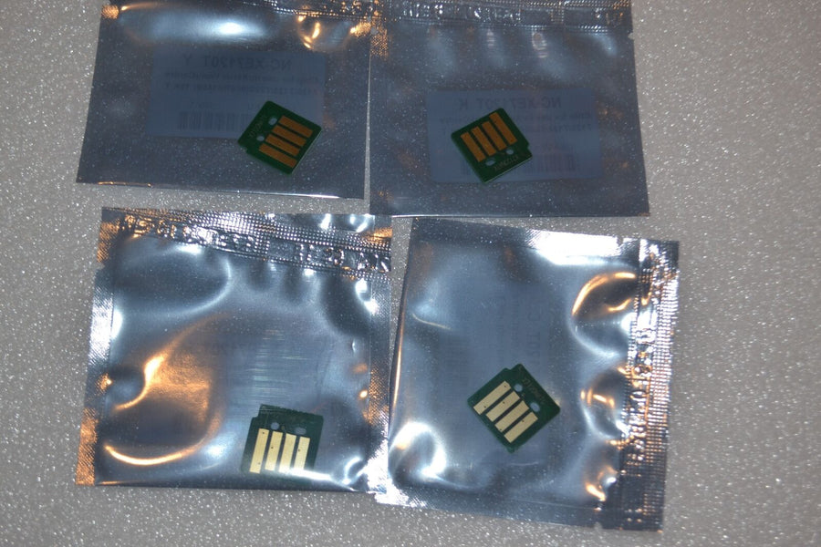 4 x Replacement Toner Chips For Xerox WorkCentre 7120 7125 7220 7225 006R01457 - 006R01460